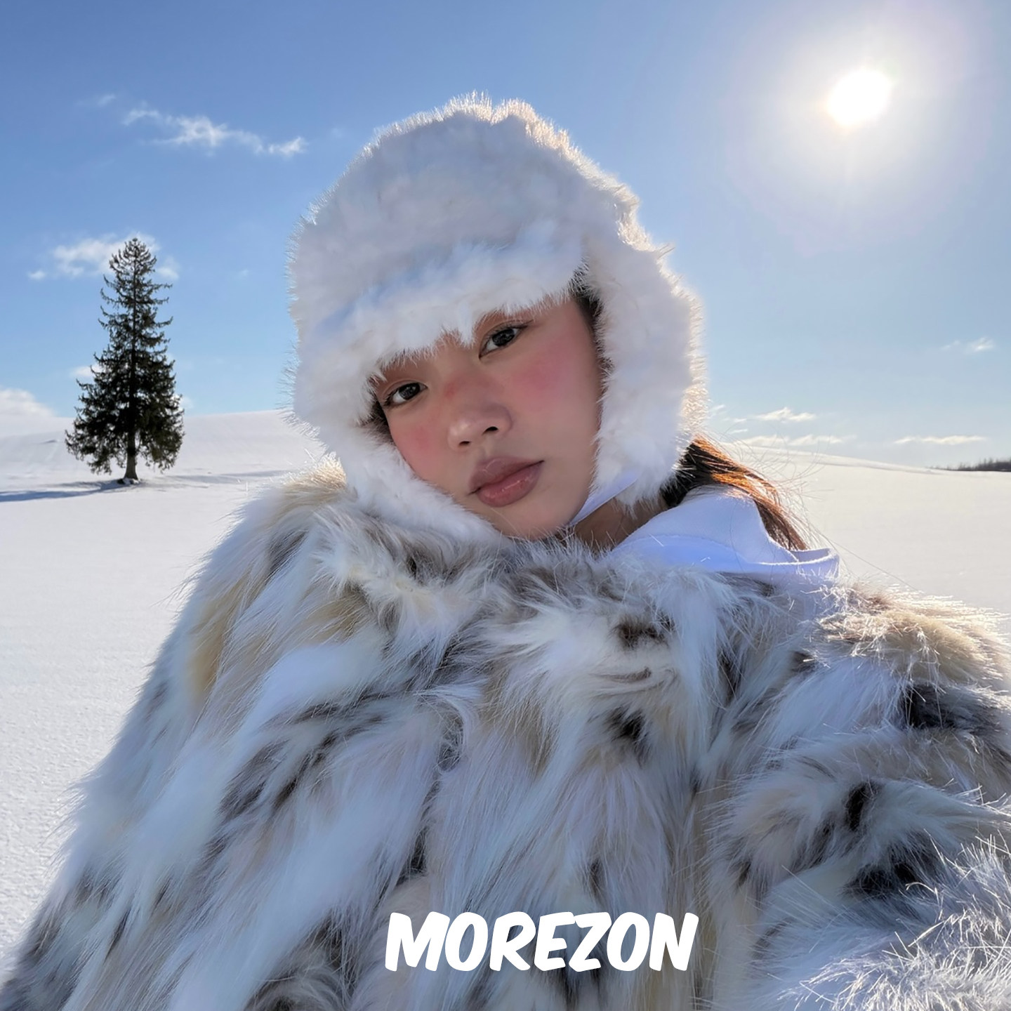 MOREZON【AWESOME NEEDS FUR TRAPPER CAP】25AW仿皮草护耳帽子女