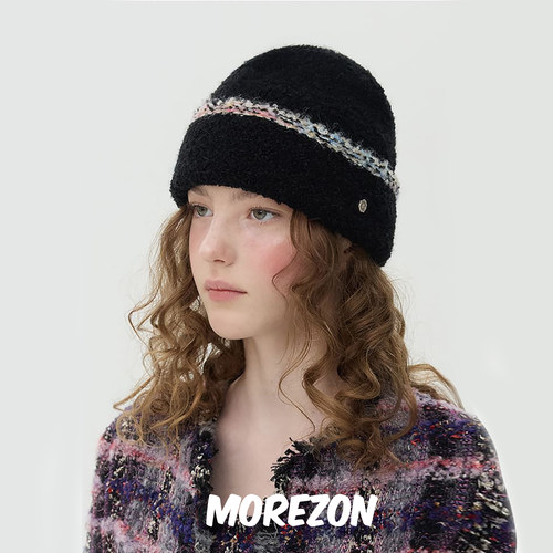MOREZON【Brown hat Charlotte Boucle Beanie】秋冬布丁毛线帽子