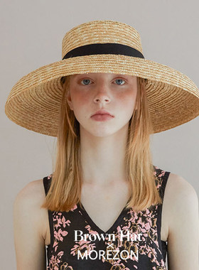 MOREZON【Brown hat Iconic straw hat】春夏潮人精致大檐草帽女