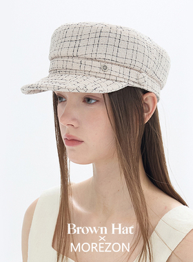MOREZON【Brown hat Summer Tweed Matroos】26春夏小香风报童帽