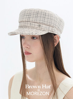 MOREZON【Brown hat Summer Tweed Matroos】26春夏小香风报童帽