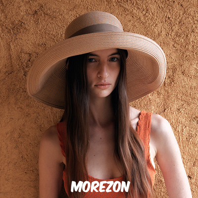 MOREZON【SHINJEO Hepburn】25SS优雅赫本风超大檐蝴蝶结遮阳帽子