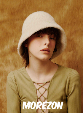 MOREZON【POESIE D'AME Angora knit hat】仿兔毛潮人百搭渔夫帽