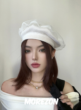 MOREZON【SCHA FLYING DUCK】德国潮牌春夏潮人时尚网纱贝雷帽子