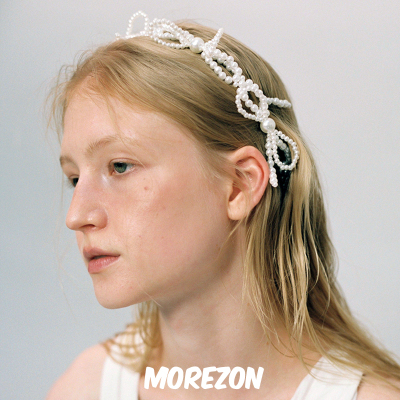 MOREZON【AWESOME NEEDS HANDICRAFT HAIR BAND】珍珠蝴蝶结发带