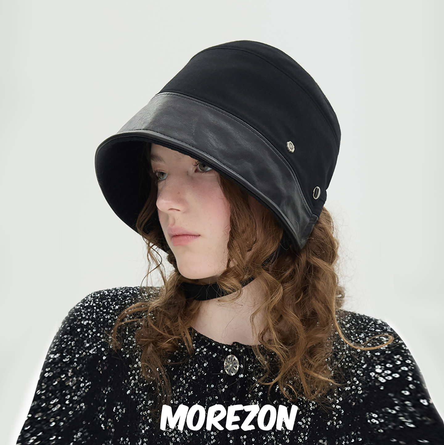 MOREZON【Brown hat Lambskin Rocha Bonnet】25AW秋冬羊皮侍女帽