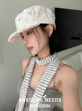 MOREZON【AWESOME NEEDS CLASSIC NEWSBOY CAP】26春夏花朵报童帽