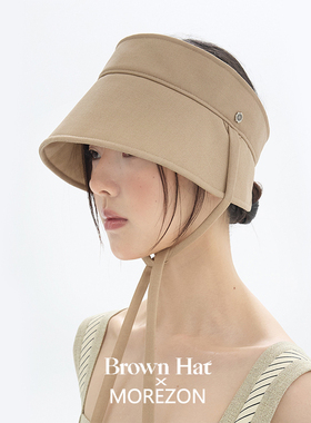 MOREZON【Brown hat Tieable Sun Visor】26春夏潮人空顶遮阳帽子