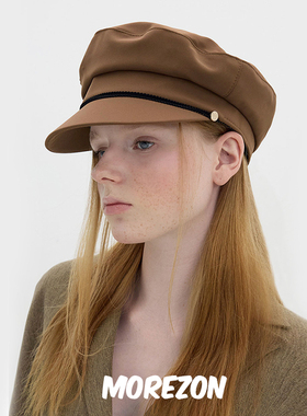 MOREZON【Brown hat Kate Matroos】秋冬潮人休闲简约平顶帽子女