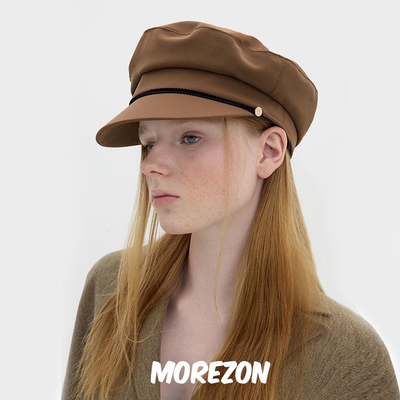 MOREZON【Brown hat Kate Matroos】秋冬潮人休闲简约平顶帽子女