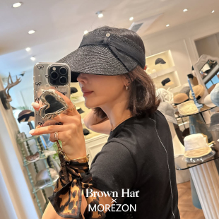 MOREZON【Brown hat Lowena Sun Visor】26春夏草编空顶遮阳帽子