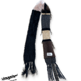 black 个性 imagine6 时尚 保暖拼接围巾围脖 24秋冬新款 MOREZON