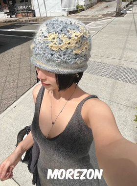 MOREZON【AWESOME NEEDS HANDICRAFT KNIT】25SS手工针织包头帽子