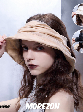 MOREZON【black imagine6】25SS新款潮人休闲可折叠空顶遮阳帽子