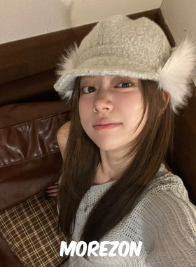 MOREZON【POESIE D'AME FUR EARFLAP CAP】25AW毛绒护耳棒球帽子