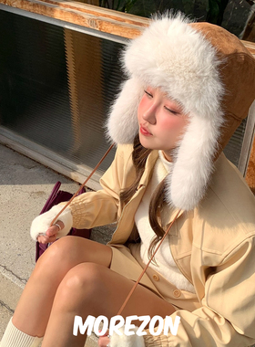 MOREZON【POESIE D'AME MUSTANG EARFLAP】25AW护耳麂皮雷锋帽子