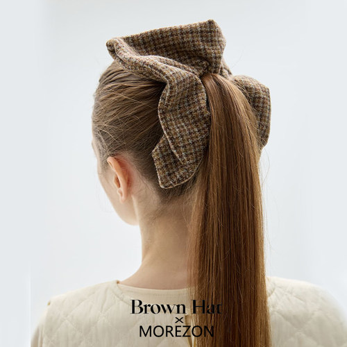 MOREZON【Brown hat Atelier Scrunchie】26秋冬新款精致大肠发圈