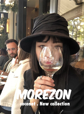 MOREZON【Brown hat Drapery bucket hat】日系百搭潮人渔夫帽子