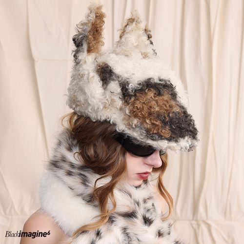 MOREZON【black imagine6】秋冬新款潮人可爱毛绒猫耳前进帽子女