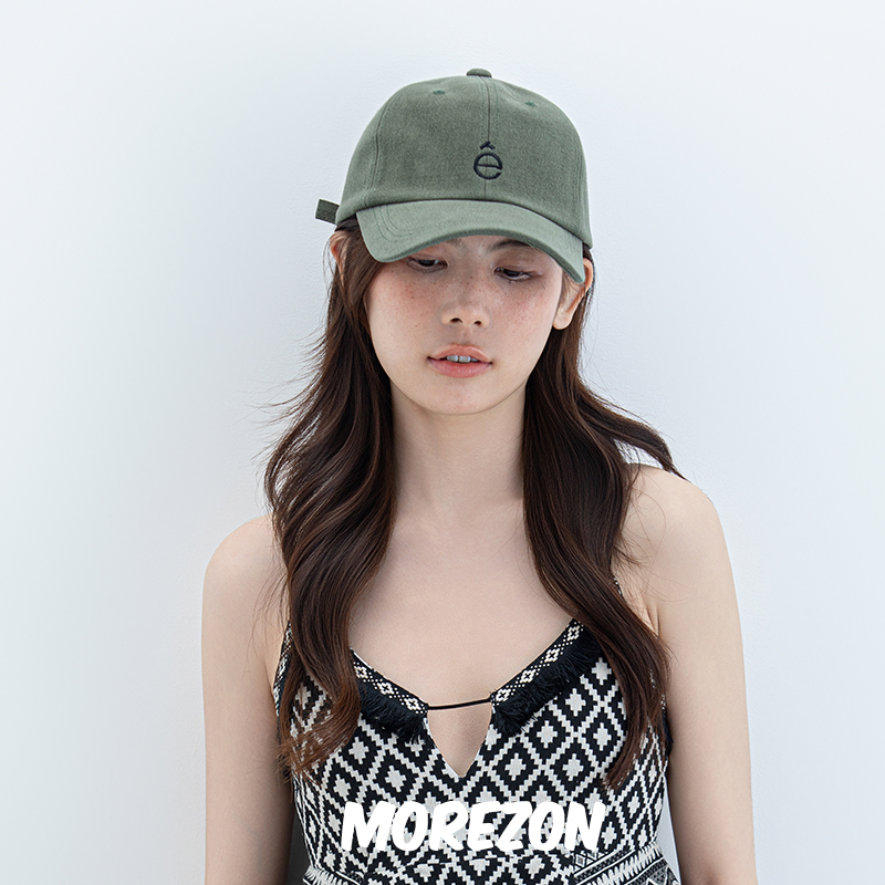 MOREZON【ETRE PAR LEE】25SS春夏潮人轻薄刺绣字母亚麻棒球帽子
