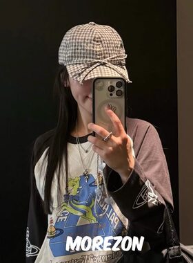 MOREZON【AWESOME NEEDS BASIC BALL CAP】25SS休闲格纹棒球帽子