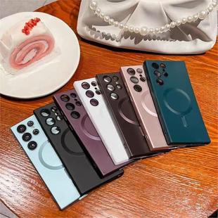 适用Samsung Note10pro Note20ultra S20+ S21fe S22 Plus S23fe S24 Ultra S24fe Magsafe Case Cover保护套