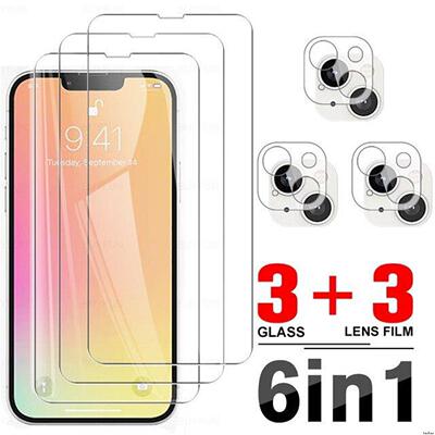 Screen Tempered Glass适用于iPhone11 12 13 14 15 16 17 Pro Max Air Camera Lens Glass Protector钢化膜