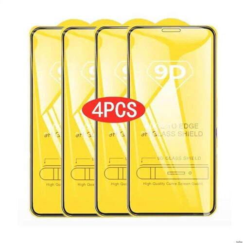 4PCS 9D Screen Protector Tempered Glass IPhone14 13 12适用11苹果17 promax钢化膜87全屏15plus 16promax