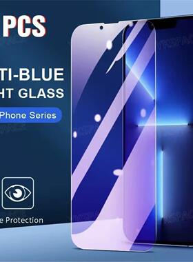 Anti Blue Light Tempered Glass for iPhone14 15 16 17 Pro Max 11 12 13 mini XSMAX XR Screen Protector