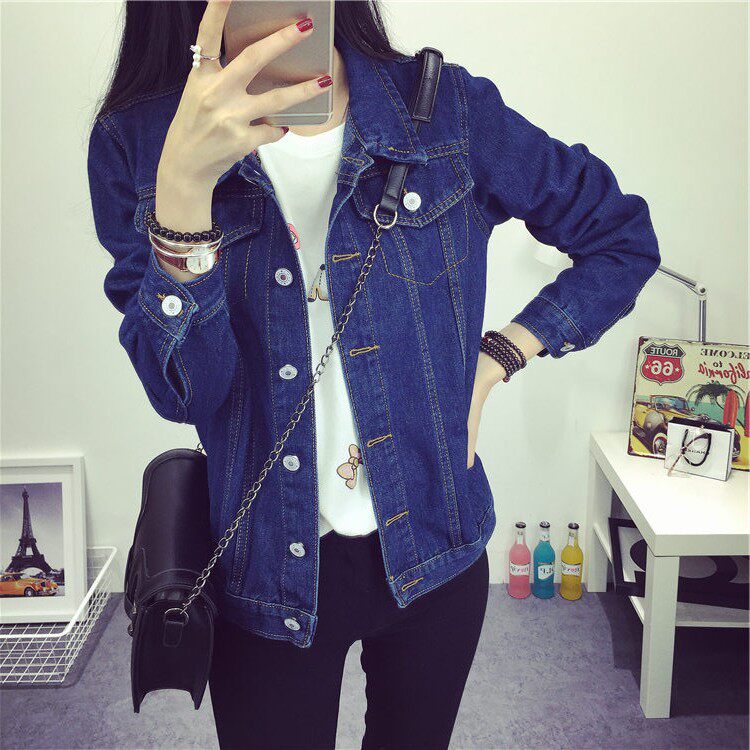girl 2020 spring and autumn clothes Short denim jacket Easy high school junior middle school student Leisure coat Korean Editionin the Women's clothing/Boutique , Jacket  category - from Buy2taobao.com to provide professional Taobao agent buy service