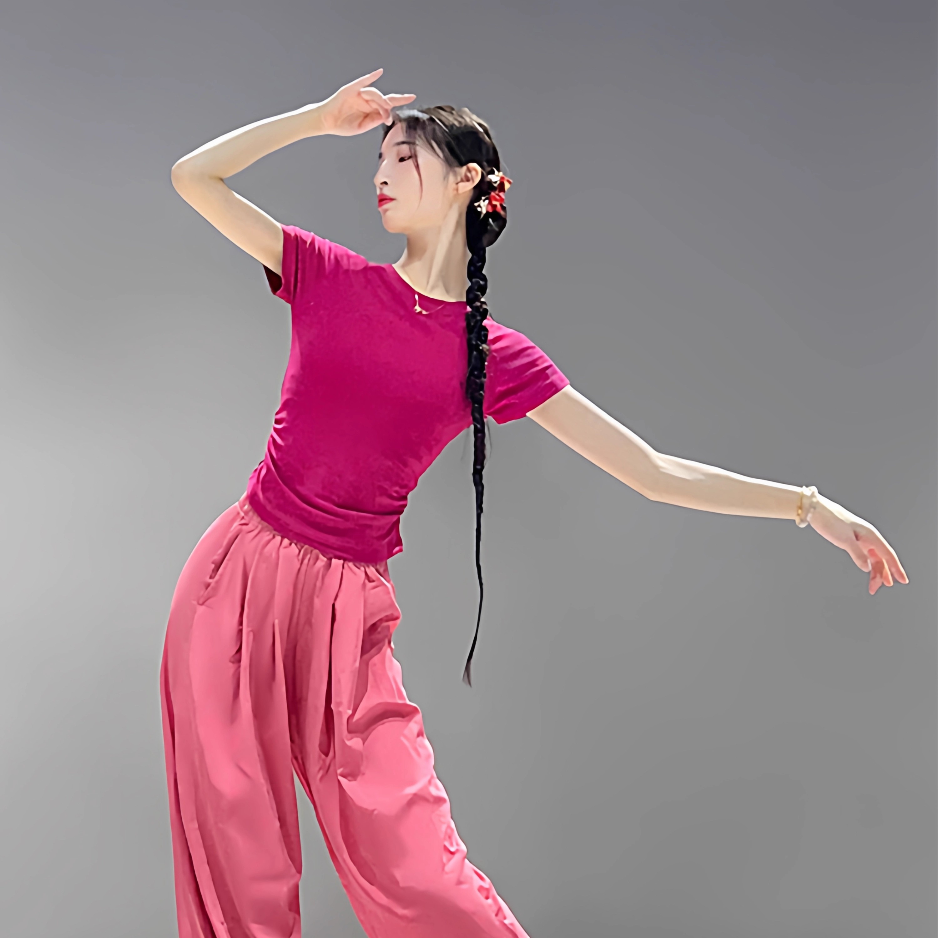 网红同款夏季古典舞服上衣训练服