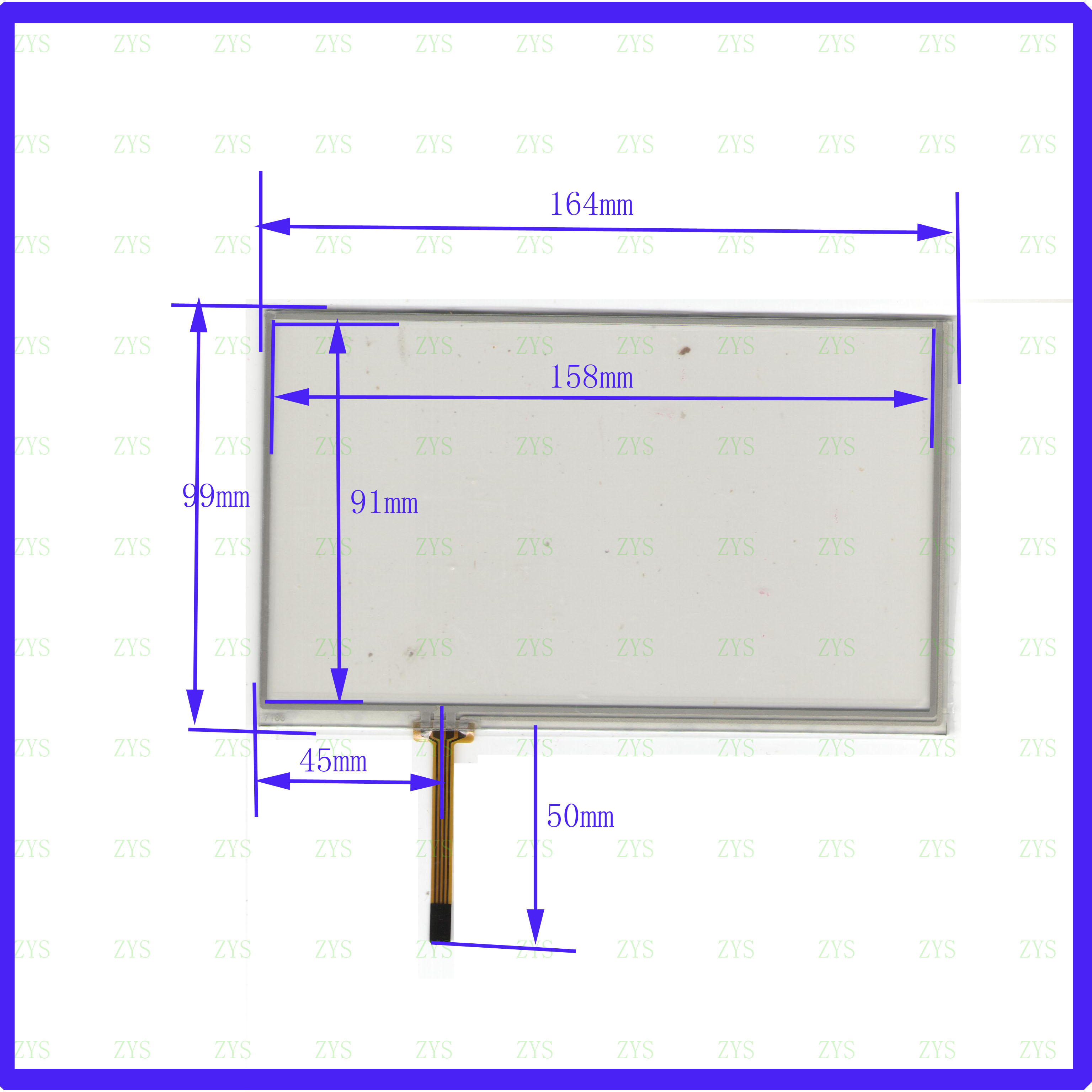 7185 触摸手写外屏幕玻璃四线电阻 164*99mm质量好灵敏度高
