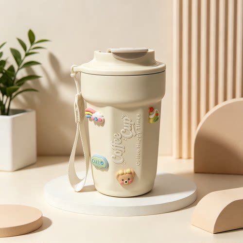 316不锈钢400ML八角保温咖啡杯