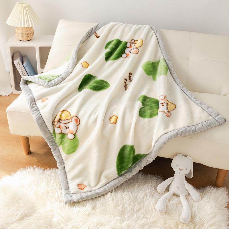 2025新品婴儿毛毯新生儿幼儿园宿舍盖毯单人学生毯加厚双层儿童毯