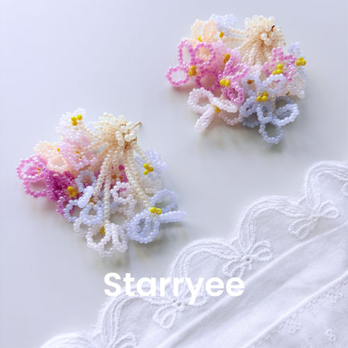 Starryee甜美度假风串珠耳饰女