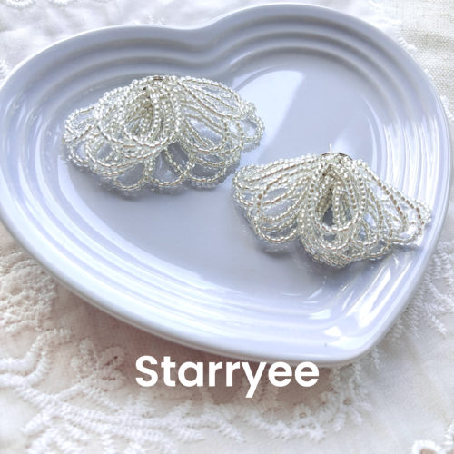 Starryee夏日透明精致串珠耳饰女