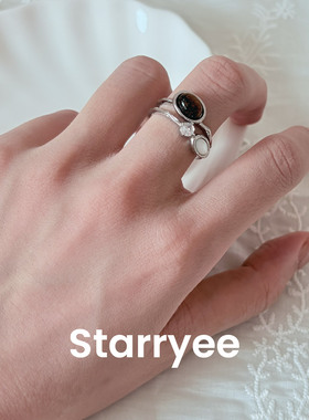 Starryee不规则设计感虎眼石戒指