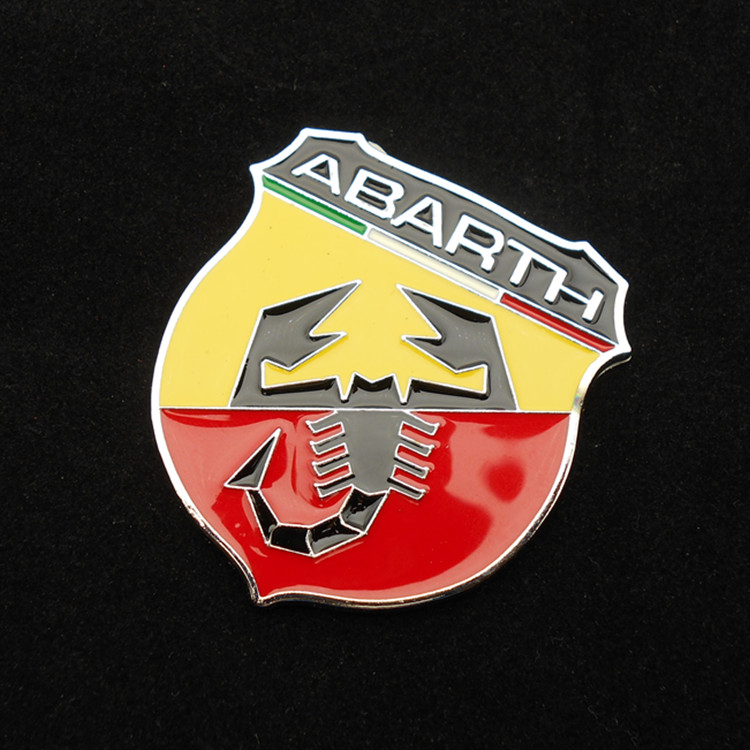 阿巴斯蝎子金属车贴 改装车标 个性ABARTH改装3D立体铝合金车标贴