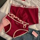 RoseMemory性感镂空纯棉情侣内裤一男一女红色2026马年本命年纯欲