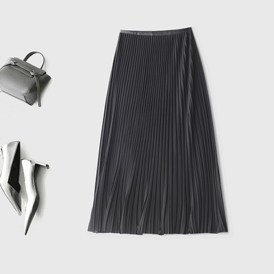 上身臀围立减5cm 高级纹理感3D百褶半身裙 百搭神器显瘦A字裙