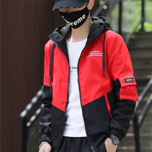 20秋冬个性袖袋设计加绒外套青年男士连帽时尚印花夹克601-P50图片