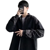 衬衫男长袖ins潮牌宽松学生衬衣秋冬季休闲百搭帅气外套港风工装，男装衬衫，星座1703A
