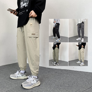 工装裤男21秋季薄款多口袋束脚哈伦裤子休闲裤百搭K165-P30图片