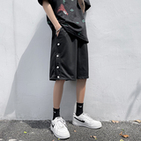 侧排扣短裤子男生外穿夏季薄款休闲工装五分运动篮球裤DK1080-P20，男装休闲裤，星座1703A