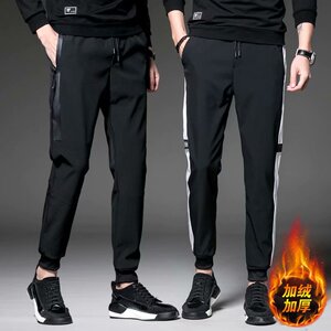 20冬装男士修身小脚哈伦运动卫裤加绒加厚休闲九分裤子K15-P20图片