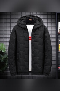 21冬季爆款男士加厚棉衣潮流青年短款连帽羽绒棉服外套M5522-P45图片