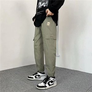 工装裤男21秋季薄款多口袋束脚哈伦裤子休闲裤百搭K165-P30图片