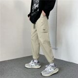 工装裤男21秋季薄款多口袋束脚哈伦裤子休闲裤百搭K165-P30，男装休闲裤，星座1703A