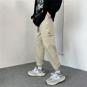 工装裤男21秋季薄款多口袋束脚哈伦裤子休闲裤百搭K165-P30图片
