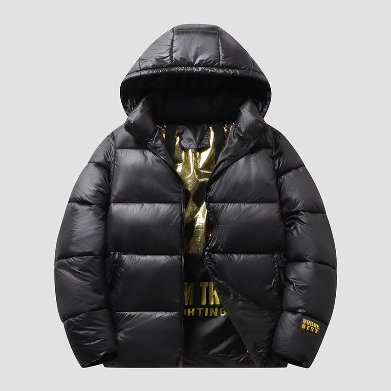 抖音黑金羽绒棉服外套情侣可拆连帽内里装饰背带棉衣9956-P60,男装棉衣,星座1703A